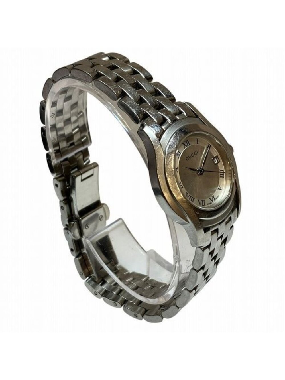 Gucci Quartz Silver Dial Date Roman Watch - Picture 3 of 9